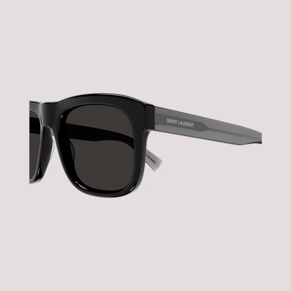 Unisex Saint Laurent SL 558 Square Sunglasses with Black Frame & Grey-Black Lens - Picture 2 of 4